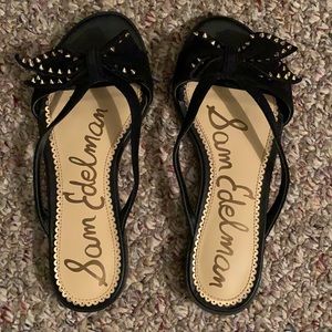 Sam Edelman Bow Stud Dariel Sandals flip flops Size 6
